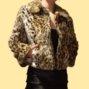 Super cute Express brand XS leopard print coat